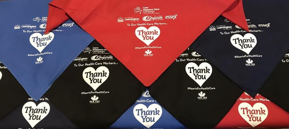 It takes a community to take care of our community.

In honour of #NursesWeek2020 - <a href="/TweetLeamington/">Leamington</a> , <a href="/KingsvilleOnt/">Town of Kingsville</a> , <a href="/EssexON/">Town of Essex</a> teamed up with RKM Promotional to make bandannas. Read more on our FB page.