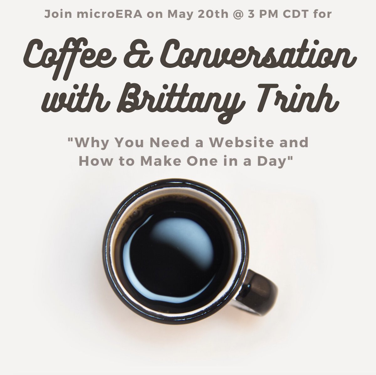 microERA_UIUC's tweet photo. We are super excited to announce that we will be joined by chemist and web designer Brittany Trinh (@brttnytrnh ) on Wednesday, May 20th @ 3:00 PM CDT! Brittany helps scientists build their online presence and share their work with confidence! ✨ https://t.co/evCmPke7xk