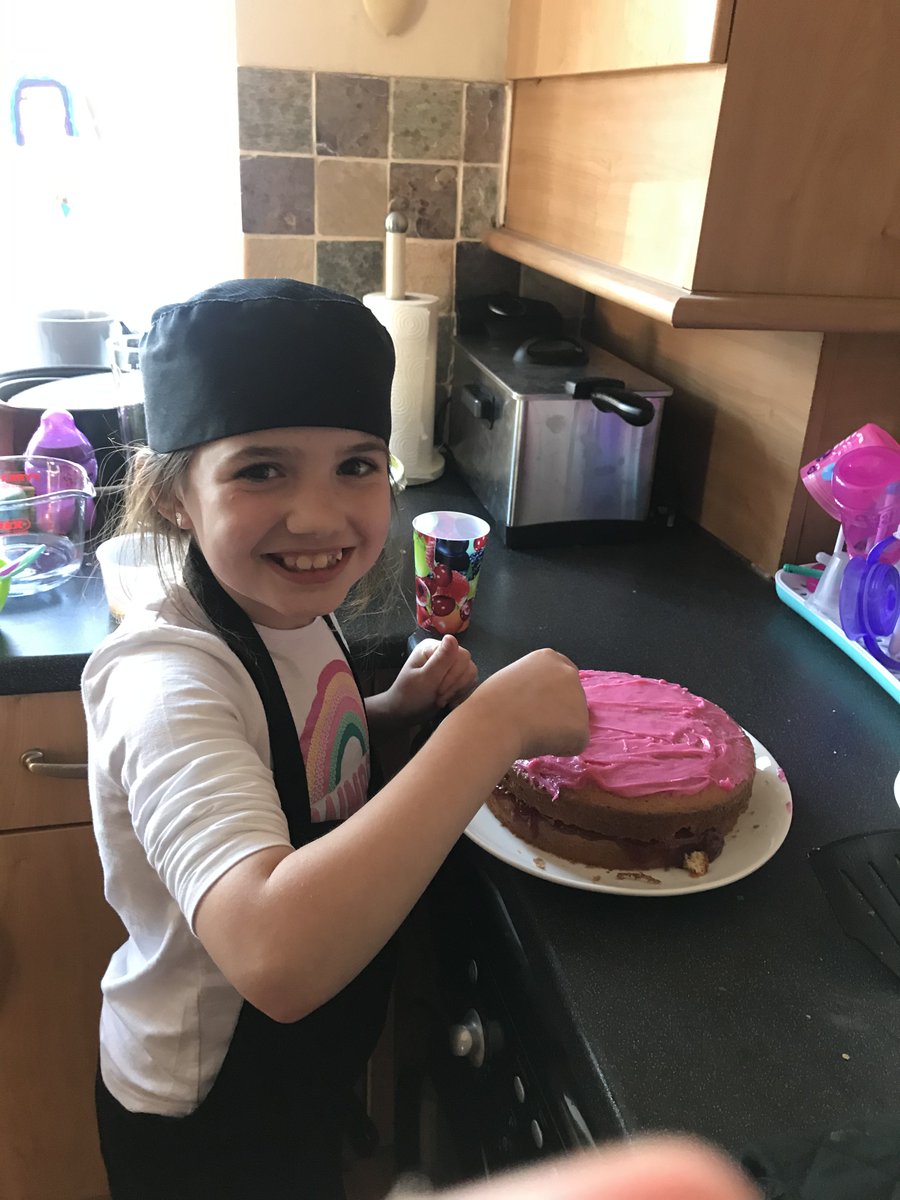 OlqopPrimary's tweet photo. Our very own Great British Baker, Abigail. Your cakes look delicious Abi! #savesomeforyourheadteacher #createdtoflourish https://t.co/RT5jo6frAt