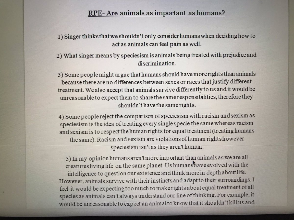 heathfieldhums's tweet photo. From speciesism to A.I to driverless cars, students have been getting super philosophical. Well done and thank you to all who have been sending in their work 👍 #KS4 #proudtobeheathfield #pandemicwork #keepsafe https://t.co/hPGhrrENeq