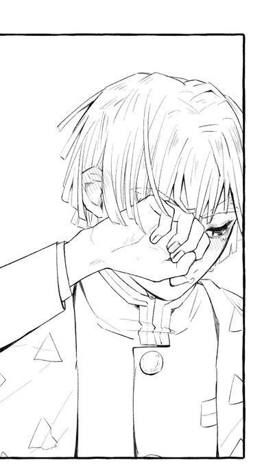 1p漫画進捗。顔可愛くかけた気がする。 