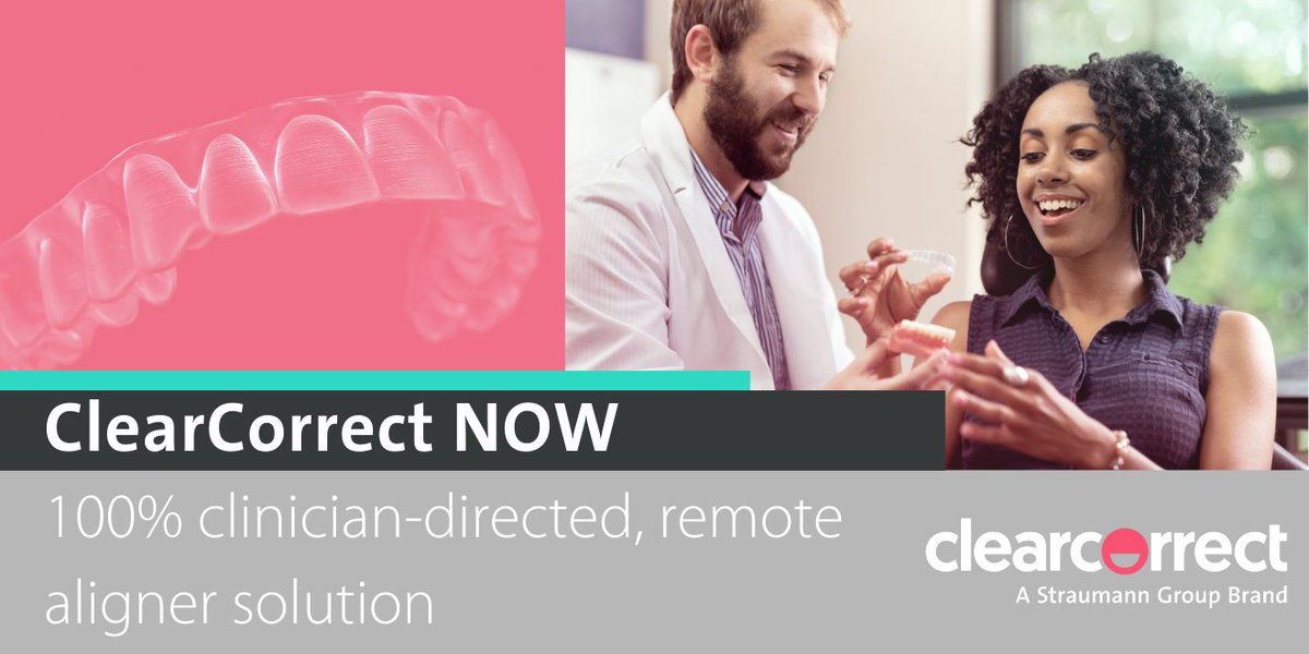 ClearCorrect's tweet image. ClearCorrect is launching a new remote clear aligner treatment, created exclusively for clinicians to navigate this new normal and continue to treat new and existing patients *Only available in the USA #ClearCorrect #StraumannGroup #ClearAligners #Teledentistry #remotetreatment