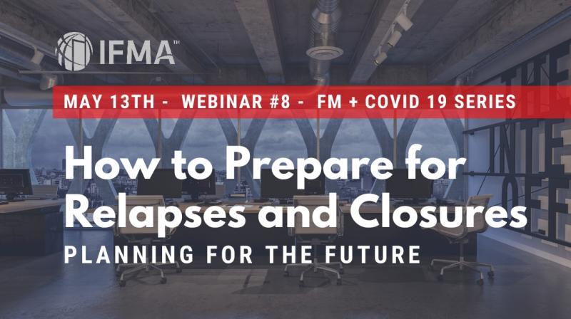 IFMA's tweet photo. #IFMA #WednesdayWebinar #COVID19 will address How to Prepare for Relapses and Closures - #FMs planning for the future. Add your questions for the panel by commenting on this post and they may answer you live!

Register here ⬇️ https://t.co/EYCVINRiuh

#facilitymanager #facman https://t.co/4YYatrjKGu