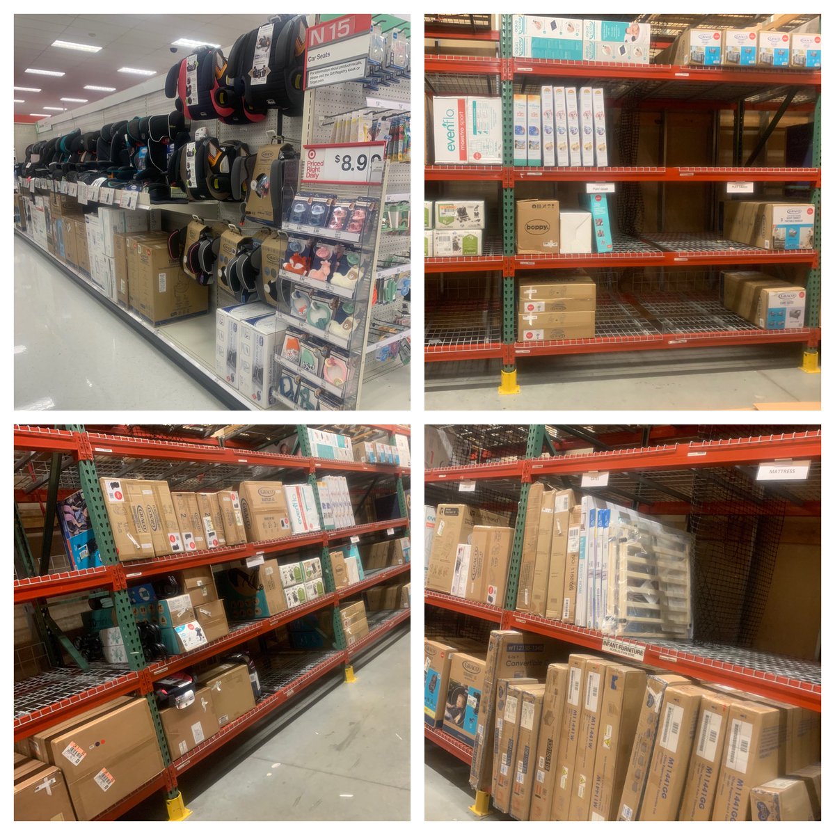 LuisManzoSD's tweet photo. T2369 categorizing the backroom and merchandise quarantined to the sales floor. #treateverythingessential @FTorrebiarte @alkanaan2209 @aldenkooken https://t.co/CkeMA4YPoJ