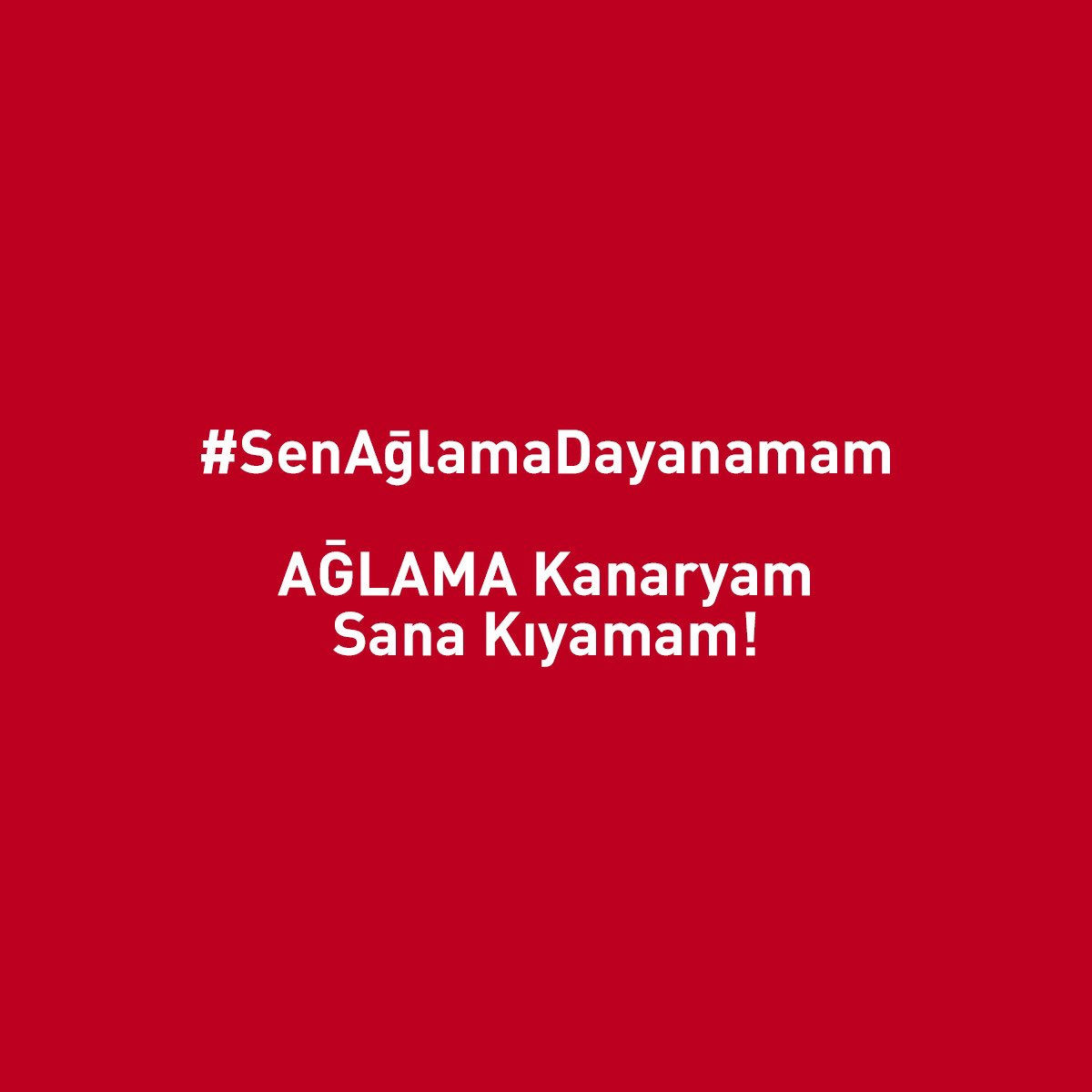 #ultrAslan | Açıklamamızın tamamı.

🎵 #SenAğlamaDayanamam 
AĞLAMA Kanaryam Sana Kıyamam.🔒