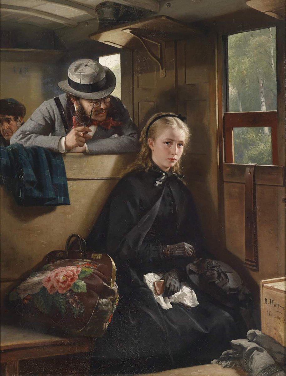 UnaLettrice's tweet photo. The Irritating Gentleman, by German painter Berthold Woltze (1874) https://t.co/FQ8y7Z1MM4