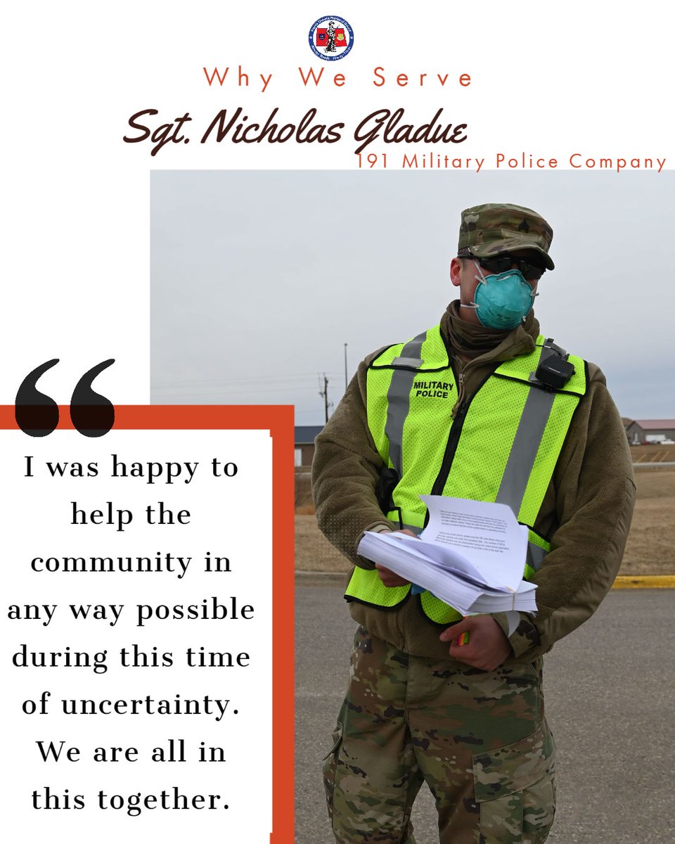 NDNationalGuard's tweet image. The Soldiers and Airmen of the North Dakota National Guard are your friends, your neighbors and your family. Now, let us tell you in our own words; Why We Serve. #InthistogetherND #inthistogether #NDSmart