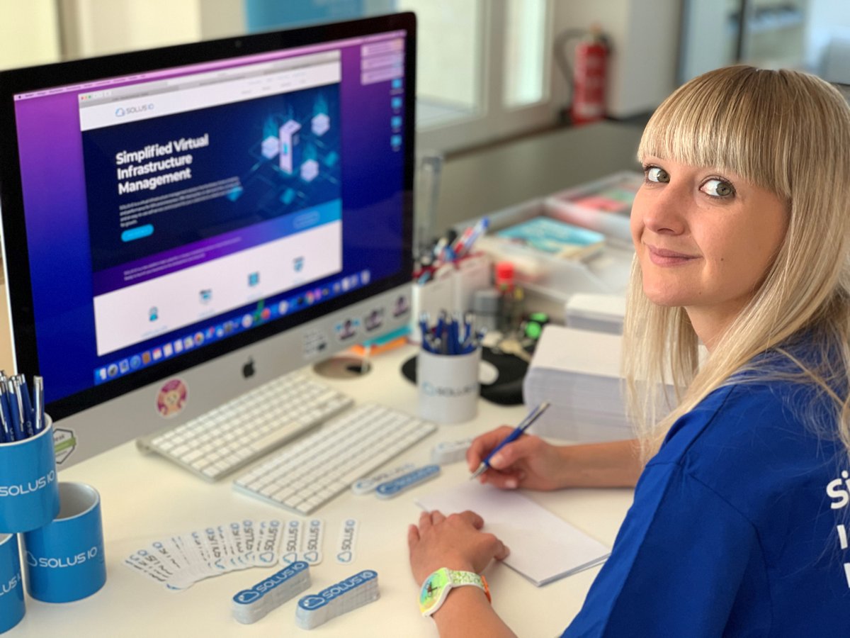 solusvm's tweet photo. Happy Monday! Happy #Release Day! Want free #SolusIO stickers? We ship internationally! Lisa sends all your stickers out, by hand, with love 💙 https://t.co/eLq5asOdzq https://t.co/2XM2dkbEBF