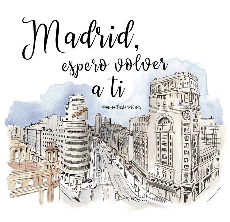 palacioprensa's tweet photo. Queremos compartir con vosotros esta preciosa ilustración de #Madrid de @minailustracion 💙

¡Qué ganas tenemos de volver!

#PalaciodelaPrensa #MadridCity #GranViaMadrid #Ilustracion #Arte #ilustracionMadrid #Art #Acuarela #MadridLovers https://t.co/xinJ9lPqTw