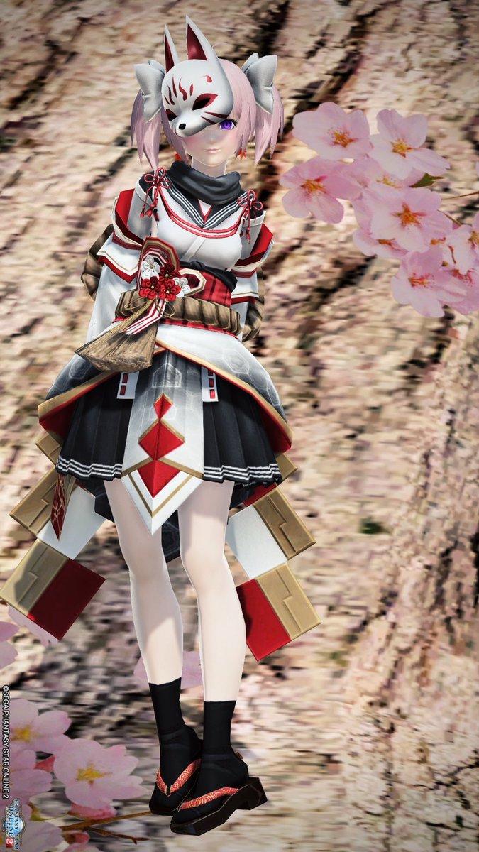 ট ইট র お茶 ちゃん Ship9 全キャラ適用したのでサブでも推しコーデで お面の影響で角引っ込めました お面で目隠れもありだと思いました 幼顔推進委員会