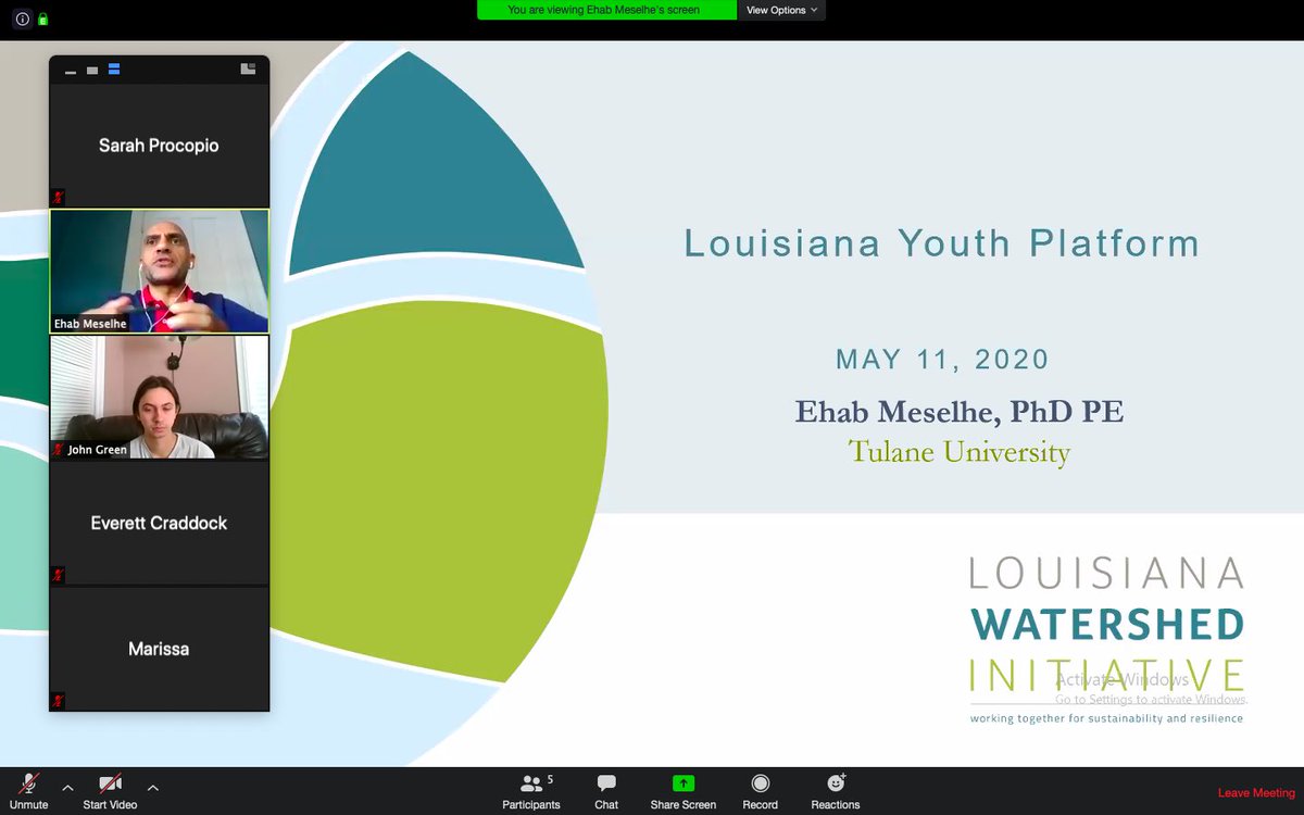 la_platform's tweet image. A big thank you to Dr. Meselhe from Tulane for joining us this morning to deliver his seminar on the Louisiana Watershed Initiative.