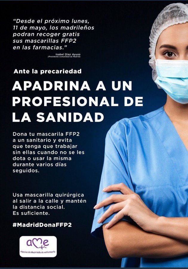 Dani_AyusoVk's tweet photo. Acabo de llevar las mascarillas que entrega desde hoy la @ComunidadMadrid al Centro de Salud del Ensanche de Vallecas. Me lo han agradecido mucho e incluso me las querían cambiar por otras quirúrgicas ☺️

Os animo a hacerlo #MadridDonaFFP2 https://t.co/WveP4Gt36E