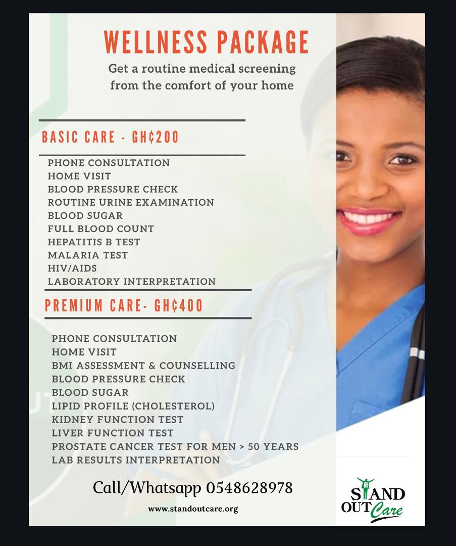 agbesikelly's tweet photo. Have you had a medical check-up this year? Let STandOut Care clinicians have you sorted, right in the comfort of your home. Book an appointment for a friend or loved one. Call or text 0548628978.
Stay home, stay healthy!
@PatrickFynn @thenanaaba @Citi973 @benkoku @Okyeamekwame https://t.co/V4PljdiIgW