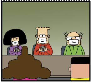 ScottAdamsSays's tweet photo. One of the services Dilbert performs for historians is that it creates a record of what things were like and when. This is Dilbert in the spring and summer of 2020, like a cave drawing for future generations. https://t.co/SOeQjEI0wQ