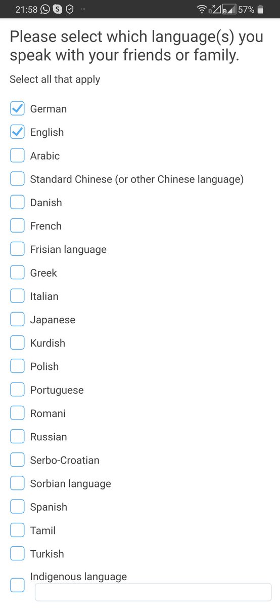 frankhoffmann1's tweet photo. @Twitter, seriously? In your survey you give users the option of selecting Frisian or Sorbian but, say, Hindi or Bengali didn't make the cut (though Tamil did...)? https://t.co/dgLtXBNfBX