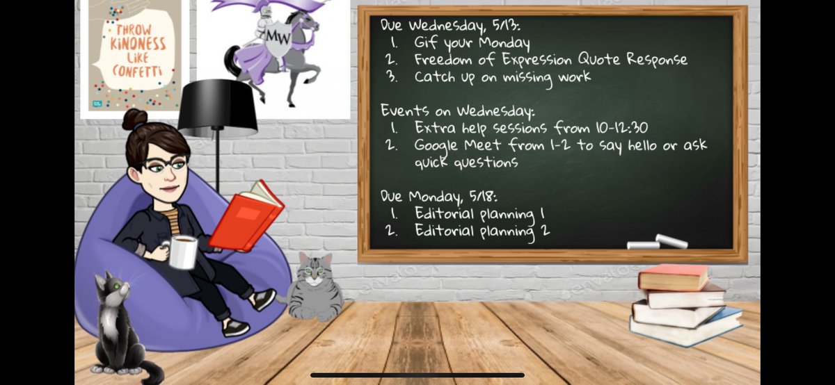 MWHS_English's tweet photo. Feeling stuck while in quarantine? Join in to get your juices flowing with @ms_blumberg and gif your Monday! Tag us for a retweet to share the creative joy! https://t.co/oIzCfrfrPE