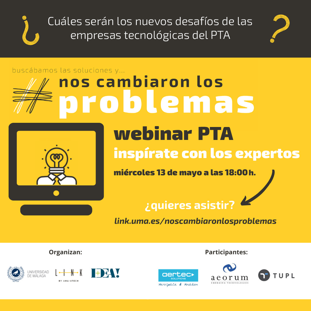 linkbyuma Tienes una cita #Linker!📅
El 13/05 a las 18h celebramos el webinar #noscambiaronlosproblemas junto con PTAMalaga.
Una mesa redonda,#online y #gratuita,en la que empresas técnológicas abordarán los desafíos que surgirán tras la pandemia.
¡In…