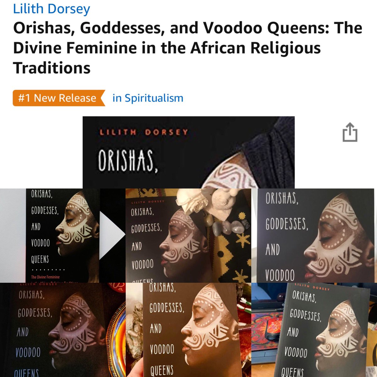 LilithDorsey's tweet photo. Happy Book Birthing day to #Orishas #Goddesses and #VoodooQueens now available online where books are sold 💗👏🏾🎉 keep sending those shelfies folks they’re giving me life ❤️ @WeiserBooks https://t.co/nBloUcLKlB
