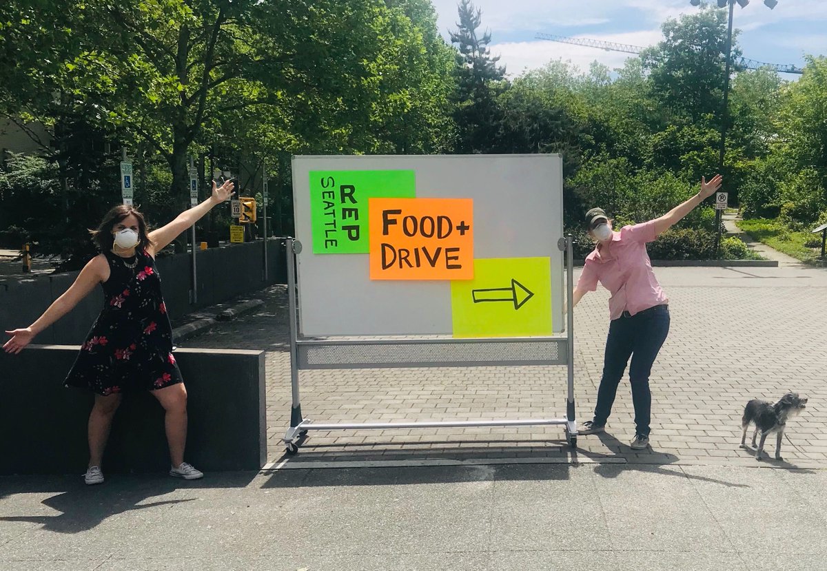 seattlerep's tweet photo. #HappeningNow: Day two of our Food+ Drive to benefit our #PublicWorksSeattle partner organizations. We're here until 11 a.m. and accepting non-perishable food, cleaning supplies, and much more. View the complete details here --> https://t.co/92FH46BoRK https://t.co/R4PO8kyOA5