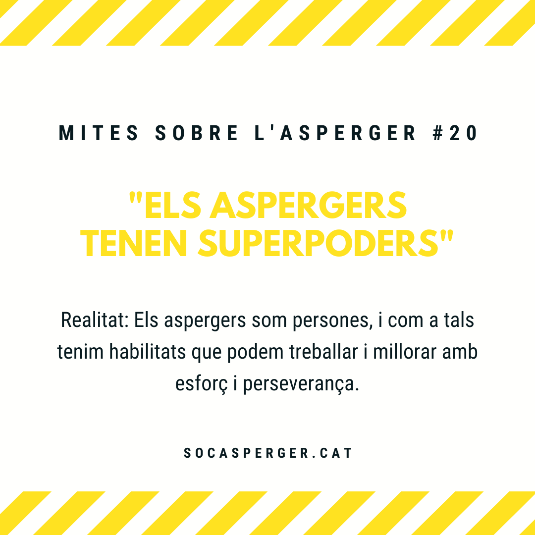 SocAsperger's tweet photo. Mite: Els aspergers tenen superpoders.
Realitat: Els aspergers som persones, tenim habilitats.
https://t.co/8gQVqo4xF0
#asperger #socasperger #autisme #aspergeradult #aspergercatalunya #autismawareness #autismadvocate #TEA #socteactiu #socTEA #teactiu #teactivisme #mites https://t.co/MOaMYzwNGb