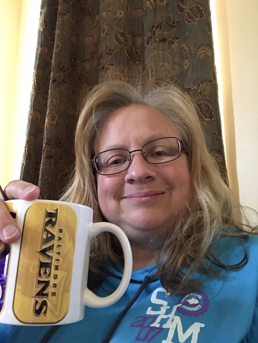 My weekly coffee picture for #SHMScoffeecart - bonus points for wearing blue for spirit day #shmswellness <a href="/StoneHillMiddle/">Stone Hill Middle</a>