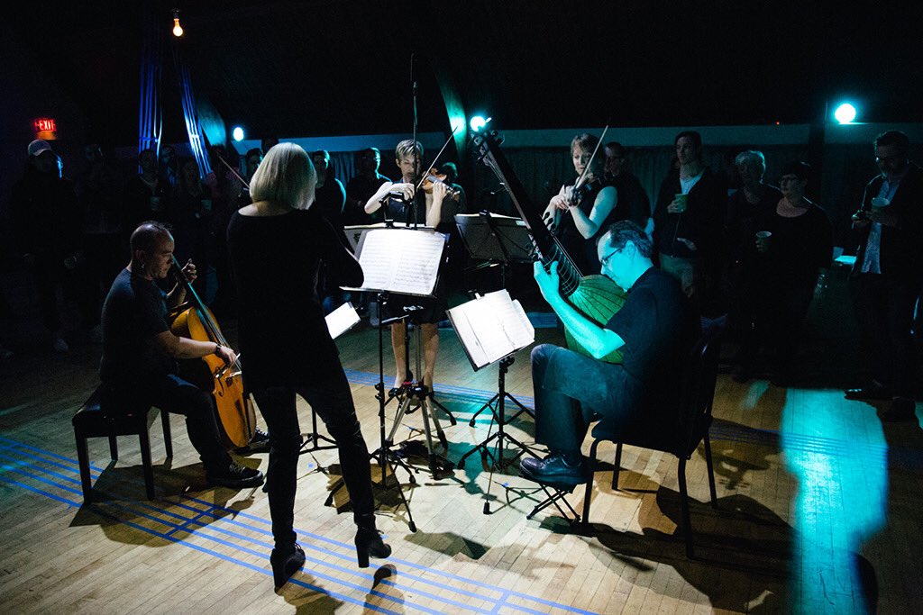 #HausMusik launched 4 years ago! The evening included music performed by <a href="/Tafelmusik/">Tafelmusik</a> at <a href="/918Bathurst/">918 Bathurst</a>, w/ Acote (formerly DJ BSMNT) &amp; direction+design by <a href="/AmandaOnStage/">Amanda Smith</a>. Although our current season is on hold, we still have hope and look forward to returning to the stage.