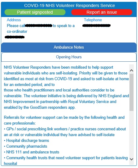 The Covid-19 NHS Volunteers Responder Service is live on #MiDoS to help support vulnerable individuals who are self-isolating. The service can be viewed by selecting it from the #MiDoS homepage. As this is a national service, no search info is required to view its information.