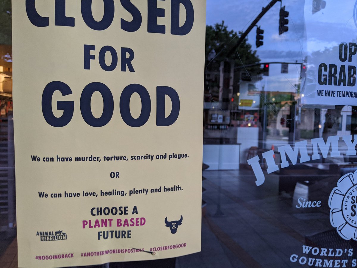 XRVegans's tweet photo. There's #NoGoingBack. Portland is ready. #AnotherWorldIsPossible. It's time these places #ClosedForGood. @RebelsAnimal https://t.co/2ZengnbSoD