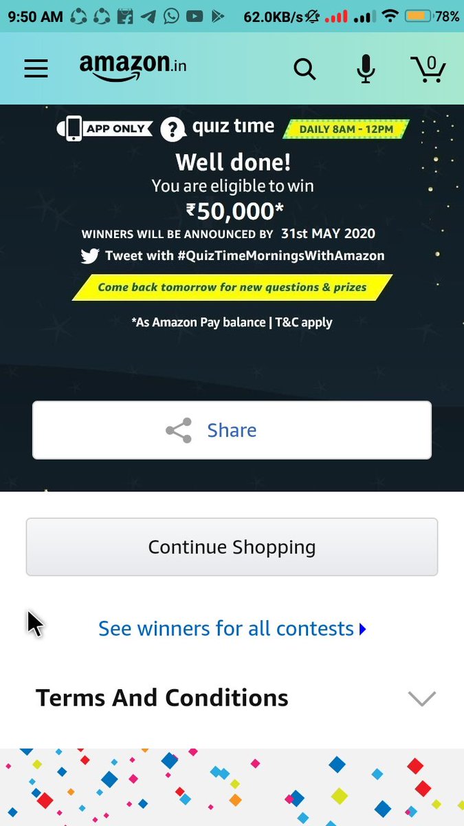 AkramKh15928757's tweet image. #amazonquizanswer