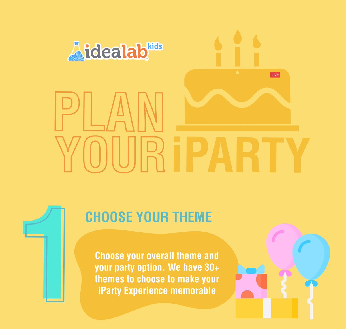 Idealab_Calgary's tweet photo. Plan the perfect Birthday iParty with us in only 3 steps! Celebrate like never before from Home! Exciting right? Book you Birthday Experience Now!
#IDEALabKids #STEAM #RockYourGreyMatter #iParties https://t.co/Je4MuqnDJc