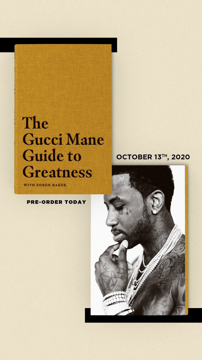 gucci1017's tweet photo. My new book “THE GUCCI MANE GUIDE TO GREATNESS”  is now avail for pre-order on AMAZON https://t.co/MSDJ2BppQ7 https://t.co/47ECSdS5iZ