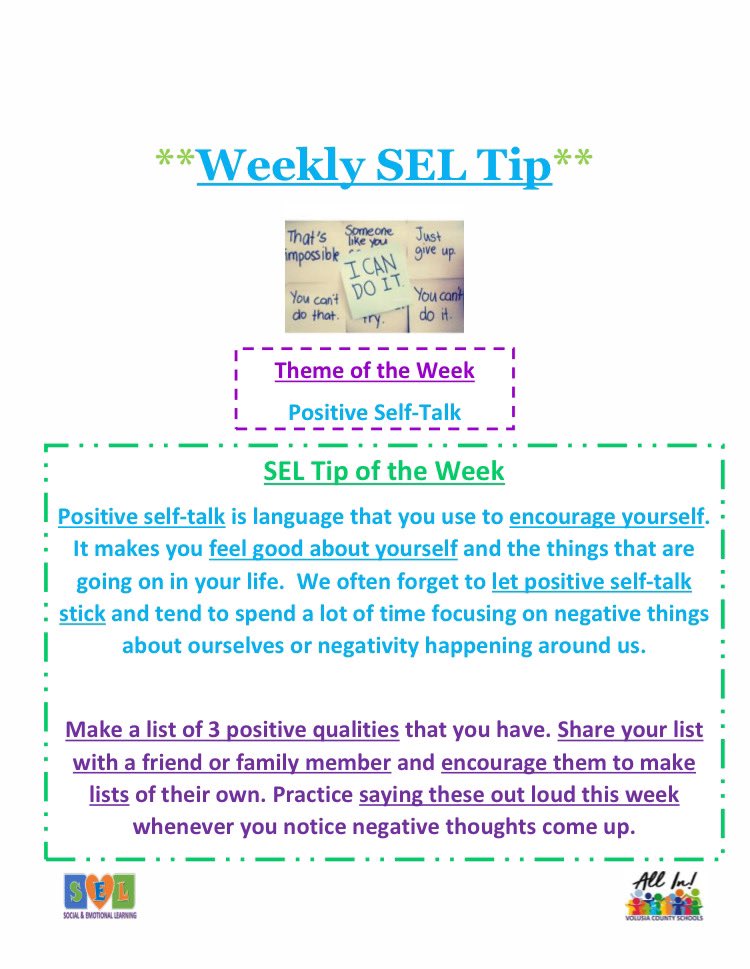 Good afternoon. Check out this week’s SEL tip.