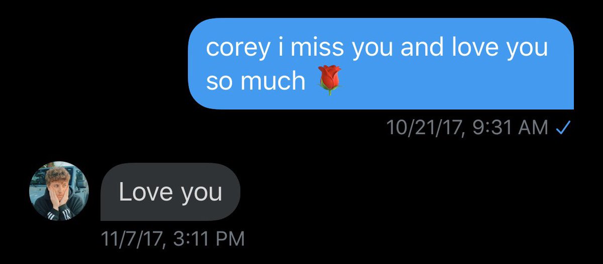 avonstaco's tweet photo. thank you for being my happiness and laughter for the last 4 years, you never failed to put a smile on my face. you’re in a much better place now, love you and i’ll miss you long time, corey ❤️

rest easy bub @coreylabarrie https://t.co/JfNfAkeCnm