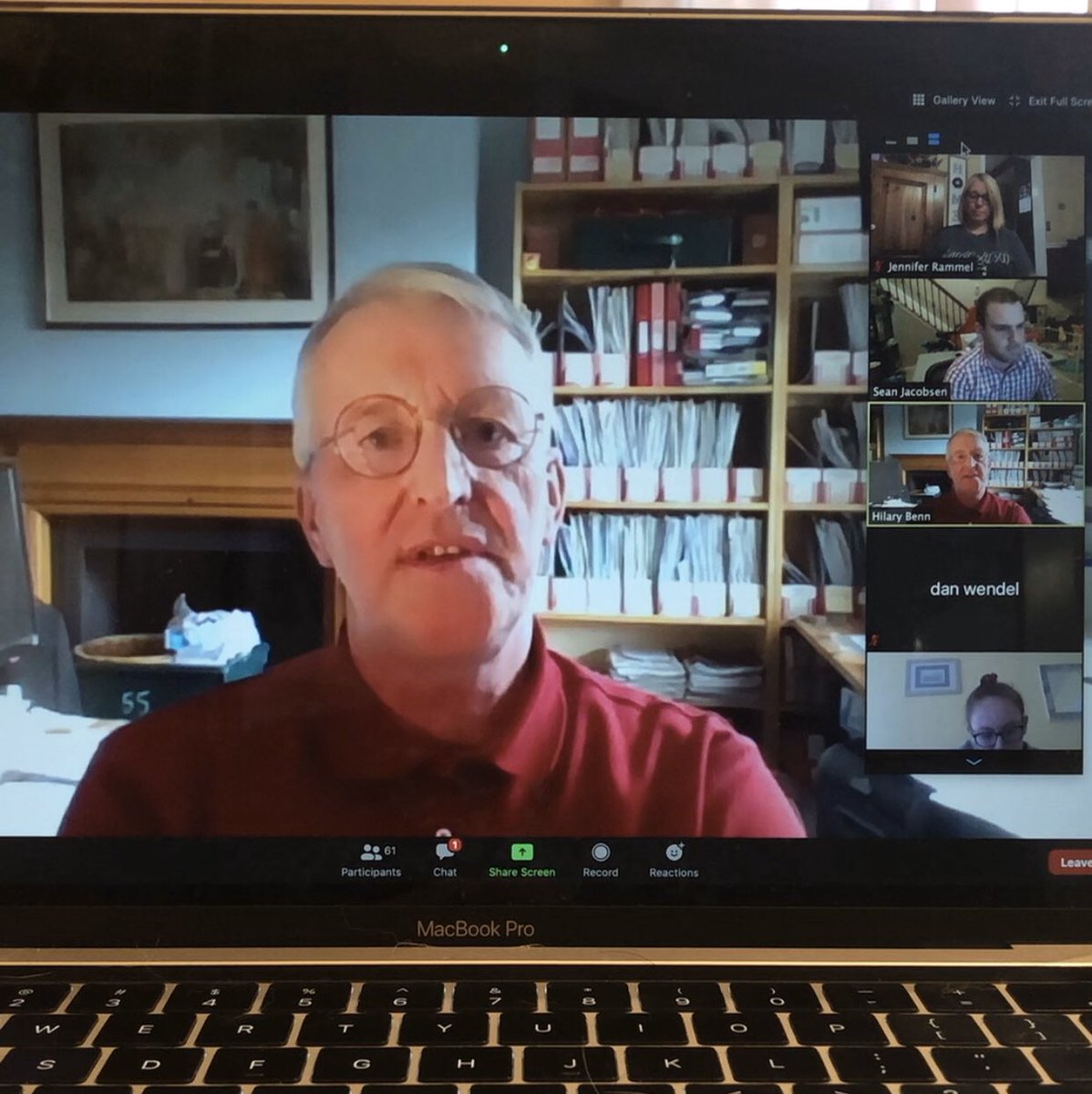 MrsRammelGHS's tweet image. Today Danne Wendel and I met with MP Hilary Benn from Labour Party in Great Britain! Here is a pic of MP Benn answering Danne’s question about their multi-party system! So awesome! @GoshenWarriors @GoshenLocal #APCompGov2020