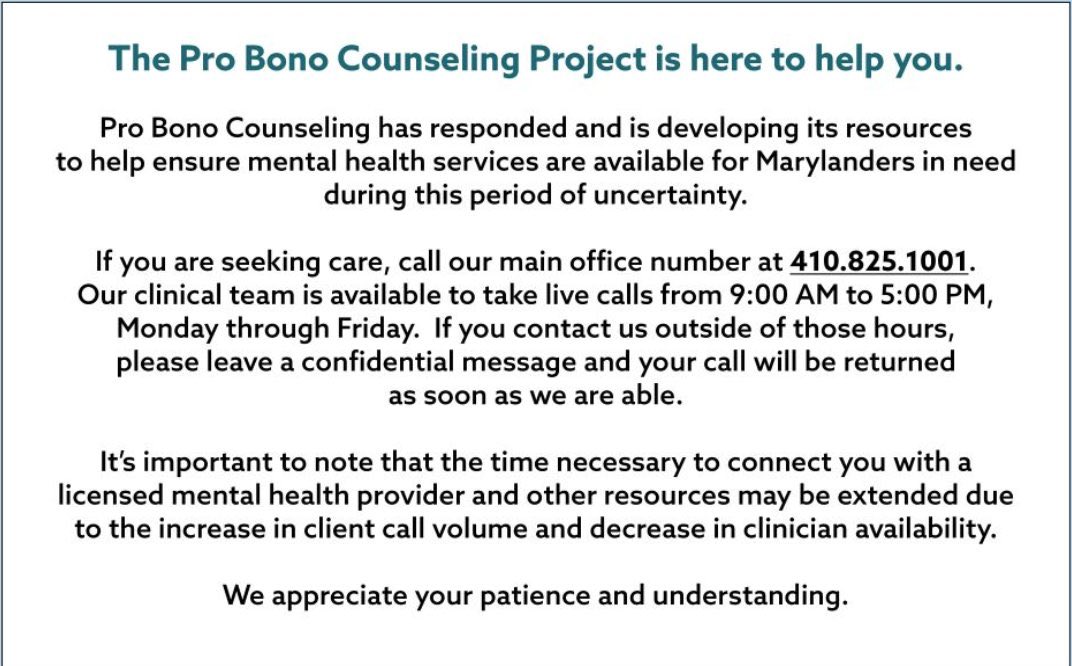 HazelwoodEMS210's tweet photo. 🚨 May is mental health awareness month !! Please share this Free Therapy Resource for Families. @Aprice01P @KingMark01 @BaltCitySchools @bmorechildren #HEMSstayconnected #MentalHealthAwarenessMonth #communityschoolscare #CommunitySchoolsCOVID19
#WereAllInThisTogether https://t.co/UzapxlkDeb