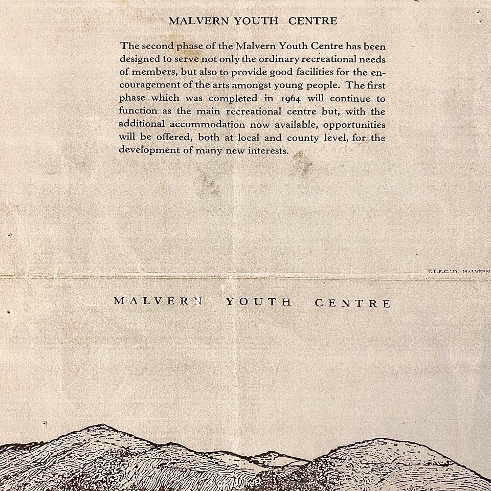 Malvern Cube (@malverncube) on Twitter photo Do you have memories of 'The Youthy'? We are working on a project to record and celebrate the history of our wonderful centre. If you, or your relatives, have any stories or old photos you would be willing to share please contact us: memories@malverncube.com
#malverncubememories Do you have memories of 'The Youthy'? We are working on a project to record and celebrate the history of our wonderful centre. If you, or your relatives, have any stories or old photos you would be willing to share please contact us: memories@malverncube.com
#malverncubememories