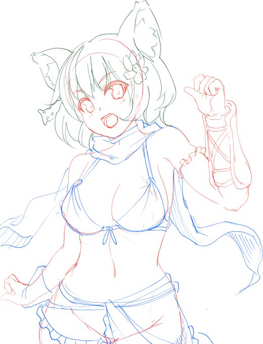 最近絵を描く気力が一㍉もおきなくなってしまったが久々にメックさんの添削参考画像を描いてみて腕があほみたいに堕ちまくってない事がなんとか確認できました('◔ω◔`)
でも下手になってんねぇ!! 