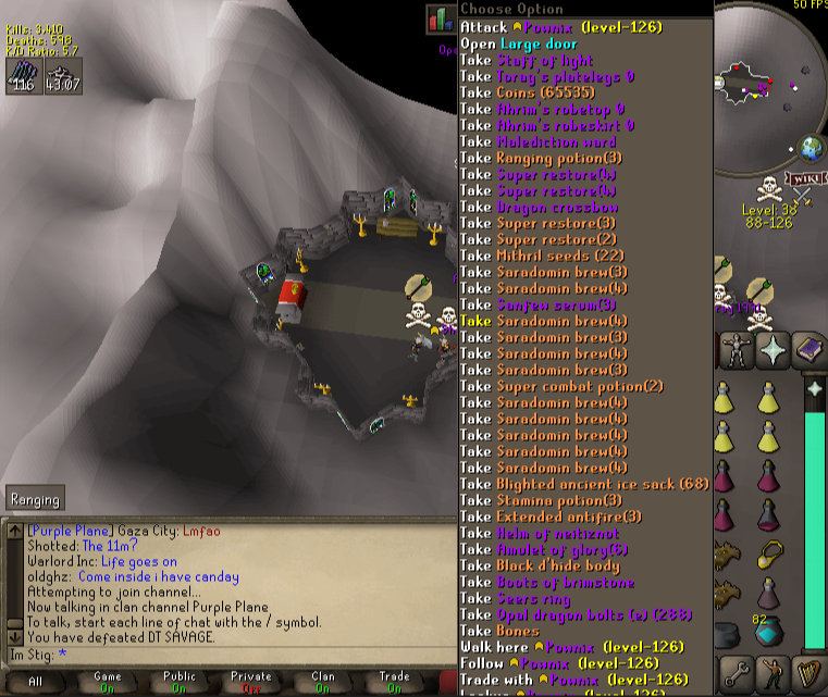 DivineForces's tweet photo. There seems to be a trend of a loss of IQ for those who single PK at altar (and skillers who bulwark spec in pvp..) 😂 https://t.co/QLU56M9Glx