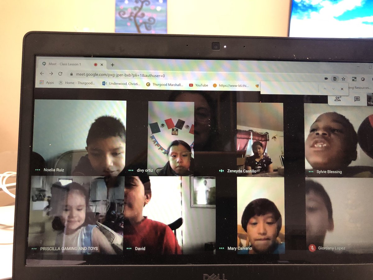Google Meet was a success!!!8 kids participated and 1 more on the phone. It was great to see everyone😊