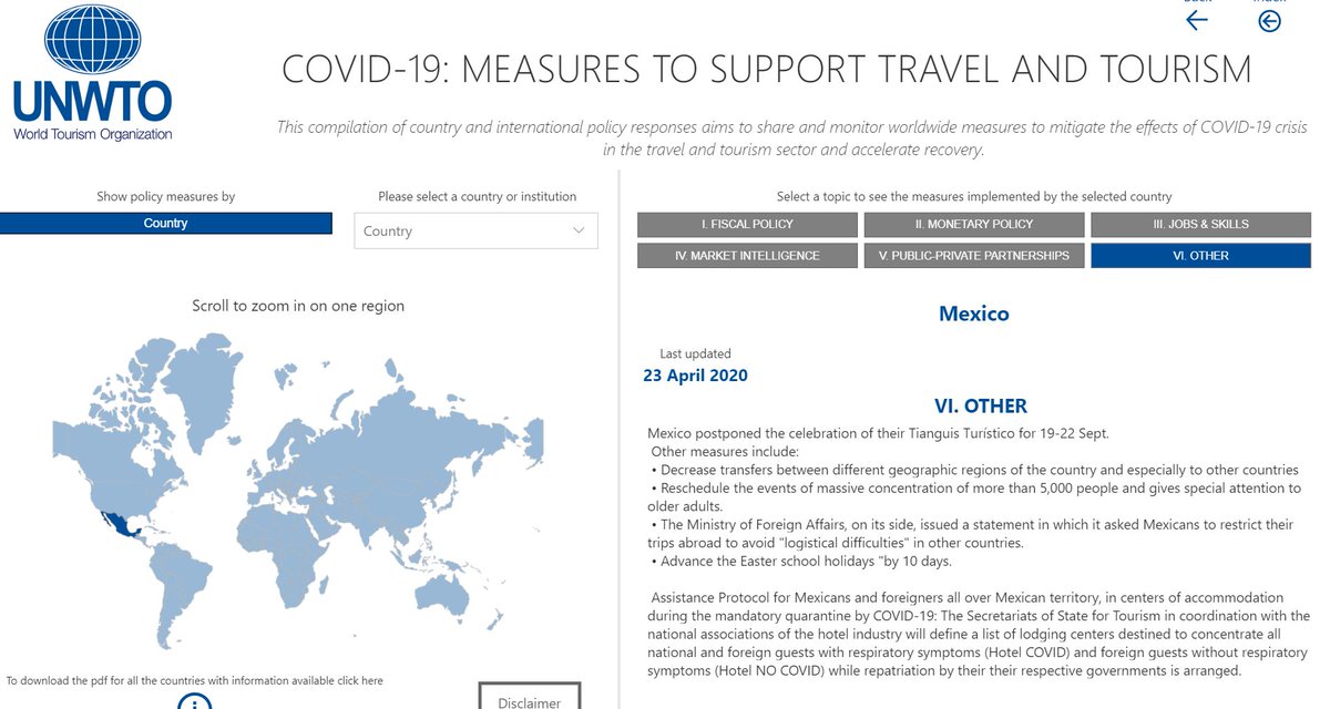 ArielJuarezM's tweet photo. Me gustó el #dashboard de @UNWTO  de Turismo Internacional y #COVIDー19 donde se puede conocer más sobre los impactos globales e indicadores clave sobre la relevancia turística para los destinos en todo el mundo.

https://t.co/Yt1dlKEtzI https://t.co/YCcAJDR9Zg