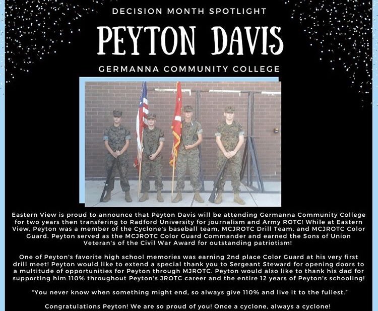 EVcounselors's tweet photo. Best of luck to Peyton Davis!!!! #evdecisionday #cyclones2college https://t.co/sf3eK0Je9r