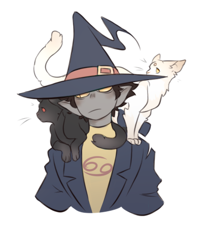 koa_doodles's tweet photo. Oh, to be a shunned Witch (Karkat) living deep in a mystical forest with your two cat Familiars, one of which keeps sassing you non-verbally (Dirk) while the other is constantly monopolizing your attention (Hal).

I did a bunch of doodles of this for no reason
#homestuck

(1/4) https://t.co/UPAtu5Muuj