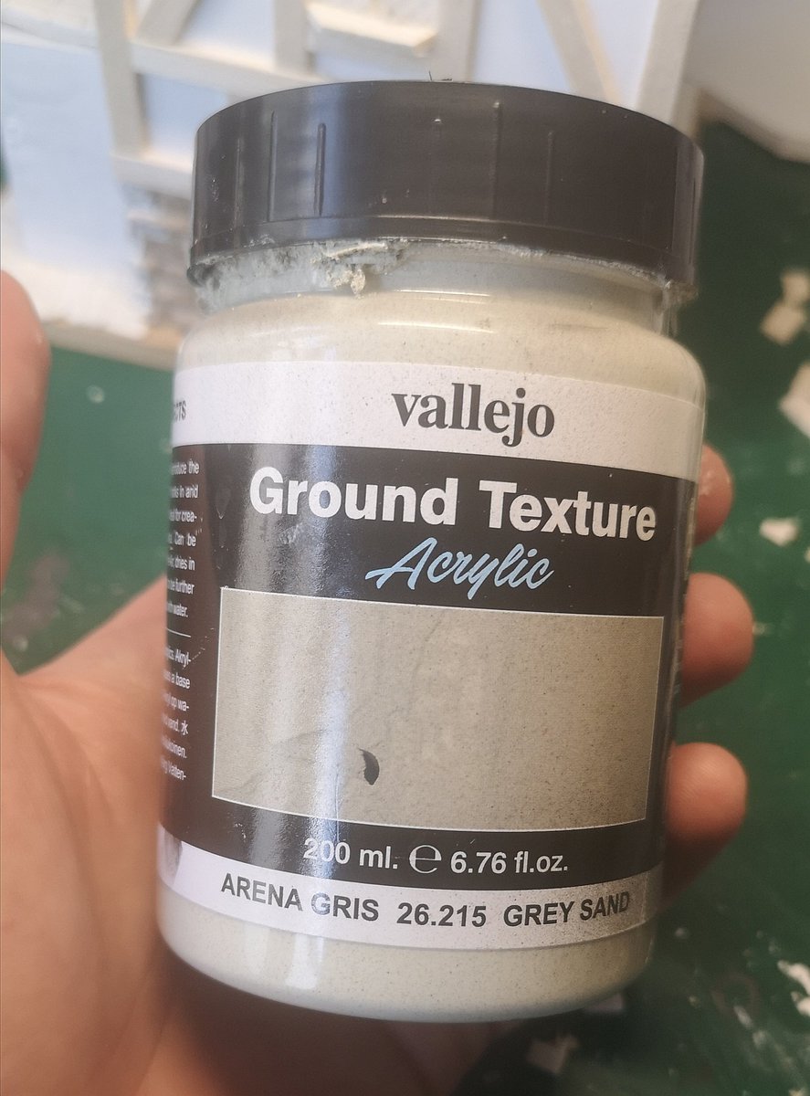 ... To get the texture, I'm using Vallejo ground texture which is great for all sorts of textures. I have applied it to the side of the stairs much more thickly to get a rough plaster look.That's as far as I'll get today, to be continued later in the week  #warmongers  #ttrpg