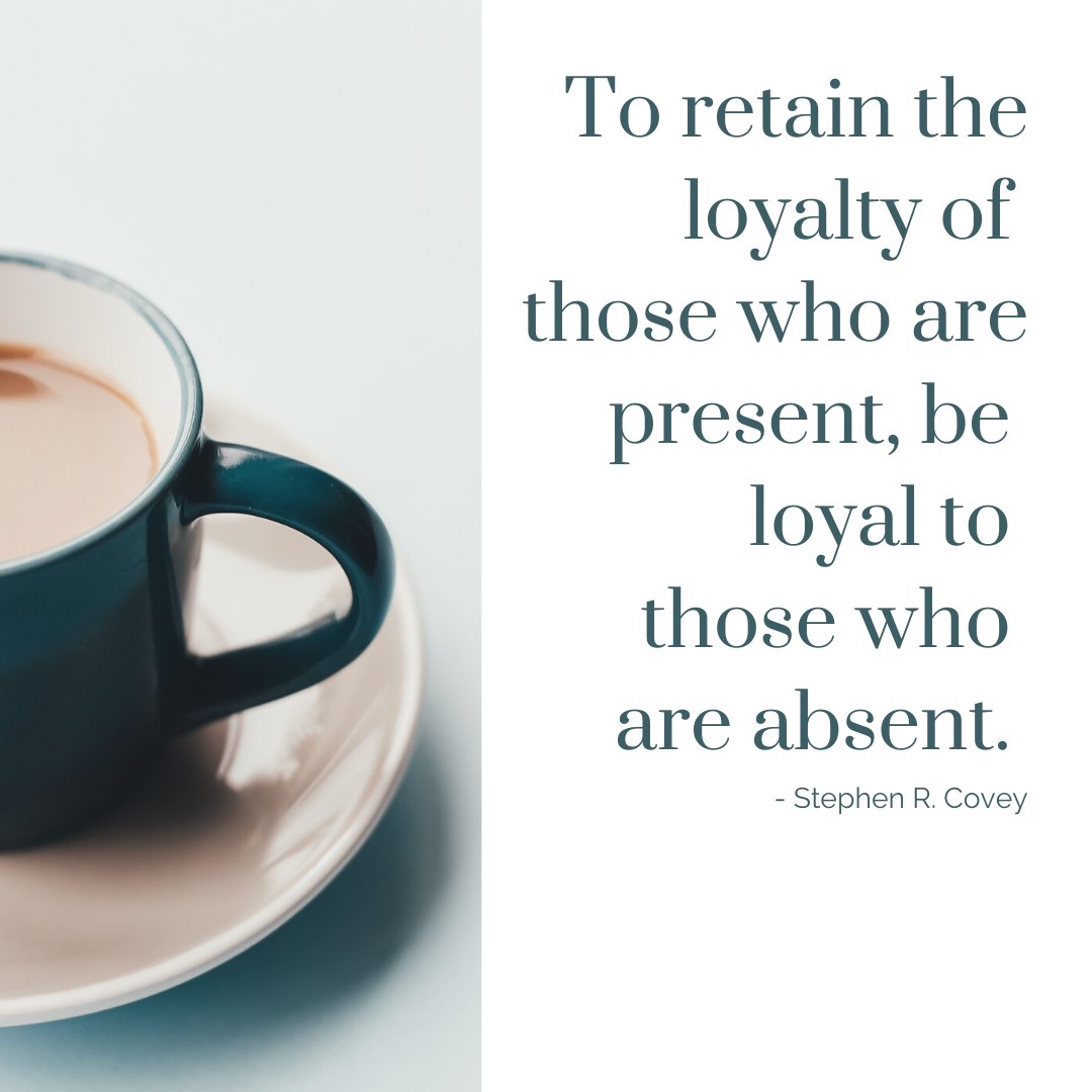 bounchinc's tweet photo. To retain the loyalty of those who are present, be loyal to those who are absent. - Stephen R. Covey
If you want to be trusted, don't hesitate to talk with us about your business plans.
#motivational #successmindset #inspirationalwords #bounch #startupbusiness #businessstrategy https://t.co/lUo6WxSJLY