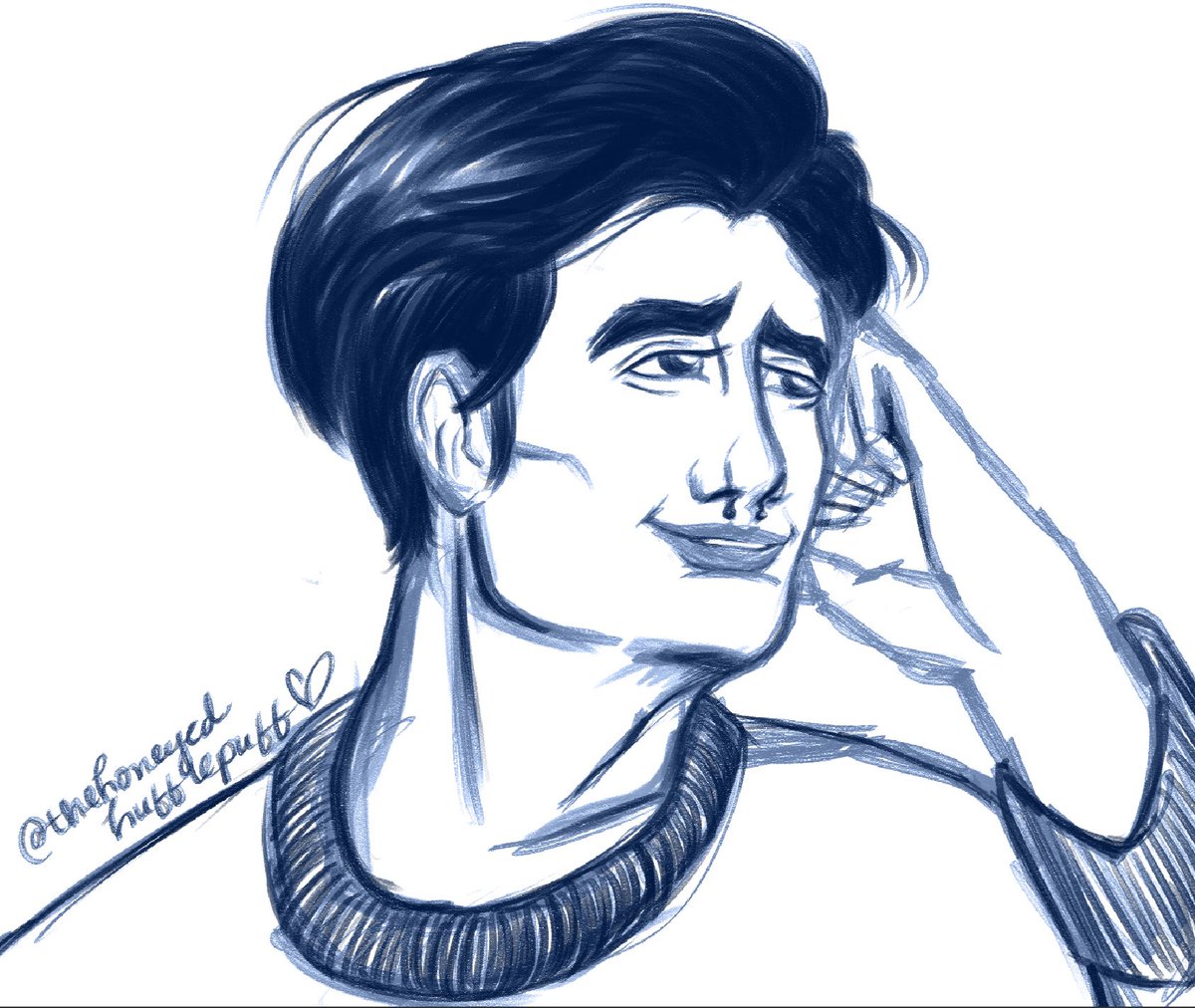 honeyedhuffpuff's tweet photo. Sketch of BTL Dev staring at a boy. Alternatively, sketch of BTL Dev staring at the boy’s shoulders. (Y’all know which boy. Y’all know which shoulders.) (pls ignore the hand lmao it needs some love)

#carryonfanart #devgrimm #horny4shoulders https://t.co/7li8hhwvt8