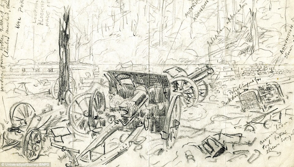 プーさんの絵描き、偉大なるE.H.シェパードの戦場スケッチはこう。 