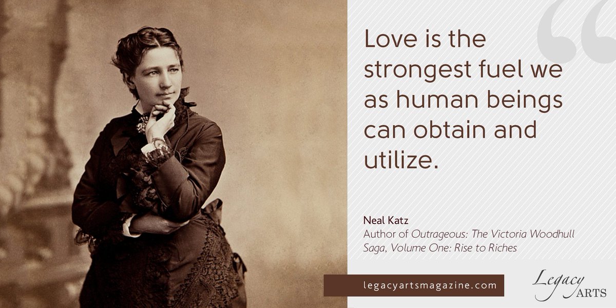 "Love is the strongest fuel we as human beings can obtain and utilize." —<a href="/NealKatzAuthor/">Neal Katz</a> of Courageous: The Victoria Woodhull Saga in The Best of Legacy Arts Volume 1
#quote #ParagonRoad #LegacyArtsMagazine
ow.ly/c0WM50zBwj6