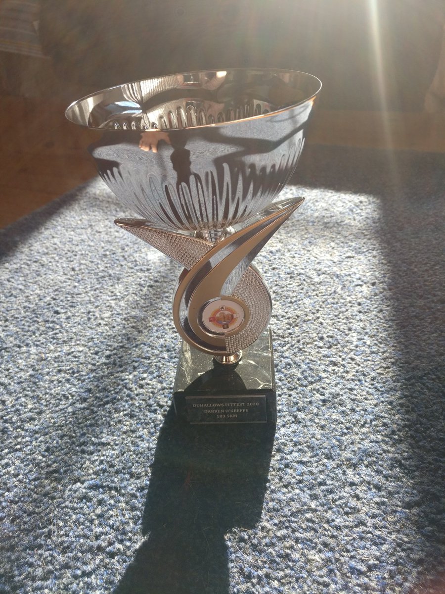 Congratulations to the top male runner Darren O'Keeffe 183.5KM <a href="/newmarketgaa/">Newmarket GAA</a> and top female runner <a href="/twohig3/">Tricia Twohig</a> 130.2km <a href="/BanteerCamogie/">Banteer Camogie Club</a> 👏👏💯🏆 #winners #duhallowsfittestrunners
We have a €50 voucher and trophy for both of ye 🥳