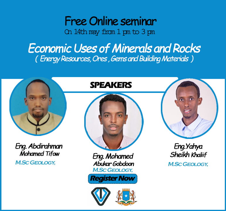 FoundationAgn's tweet photo. free online seminar about Economic uses of Minerals and rocks ( Energy Resources, Ores , Gems and Building Materials ) On 14th may 2020 from 1 pm to 3 pm EAT.

We thank our guests who accepted us to facilitate in this seminar.

#AGNF #SOM #GEOLife2020 https://t.co/iy1Al3E3ih