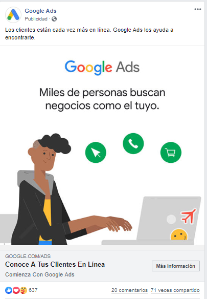 seoardilla's tweet photo. Google Ads Anunciando en Facebook Ads 🧐 https://t.co/yFeNWTpUdr